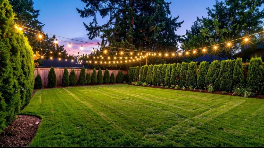 backyard landscape lighting installer in Staley Farms