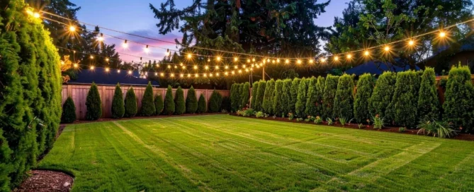 backyard landscape lighting installer in Staley Farms